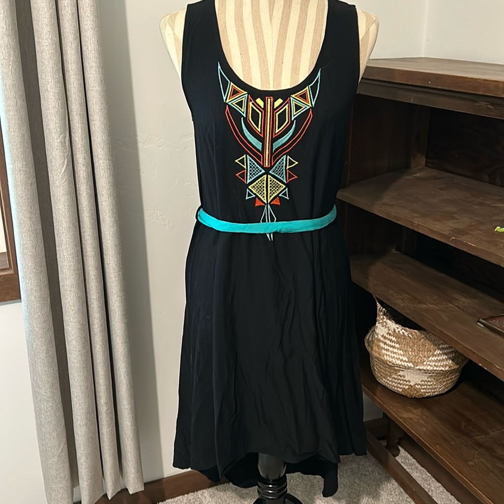 Double Zero black midi dress